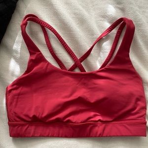 Lululemon red energy sports bra
